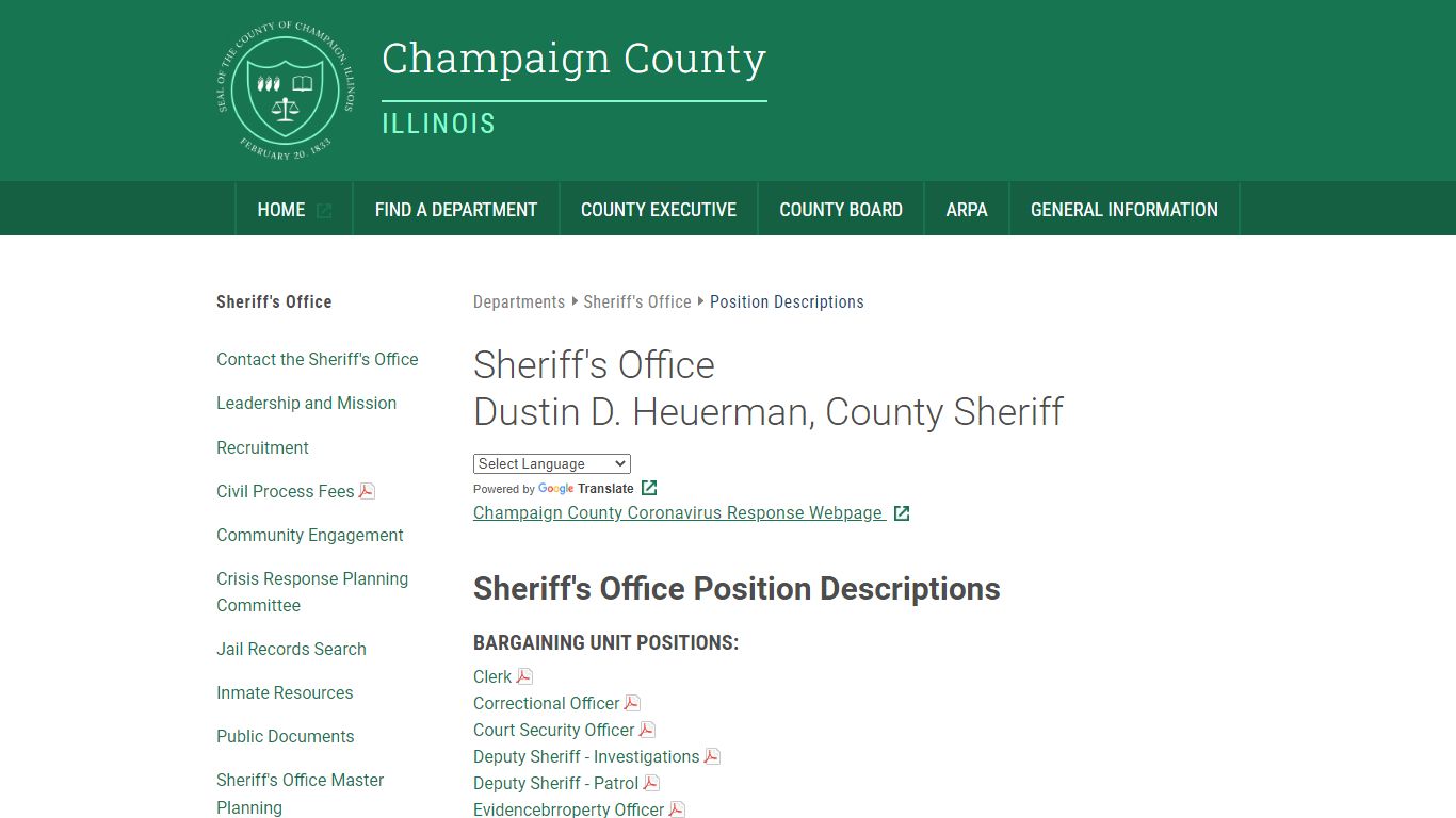 Sheriff's Office | Champaign County Illinois